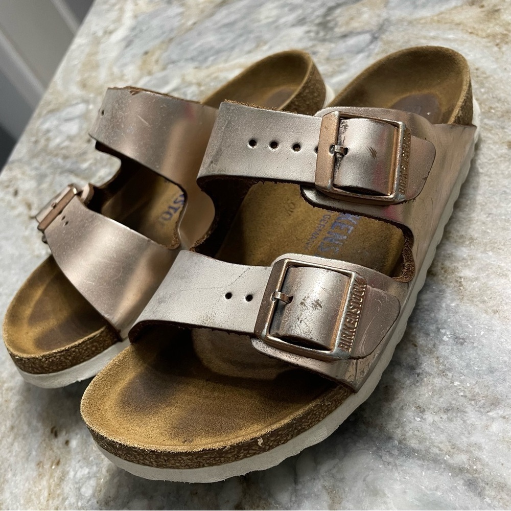 Birkenstock ARIZONA LEATHER METALLIC COPPER Ladies 5 EU 36 (Narrow)